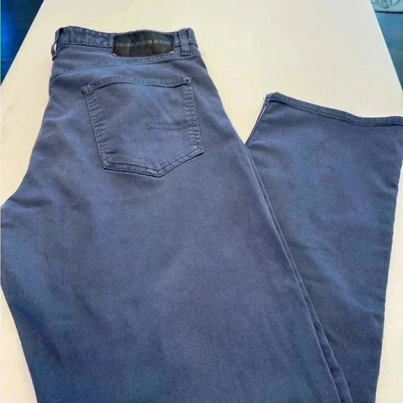 Calvin Klein straight fit 5 pocket men’s pants blue size 36x32 excellent - Picture 11 of 11